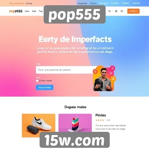 Análise da interface do usuário do site pop555